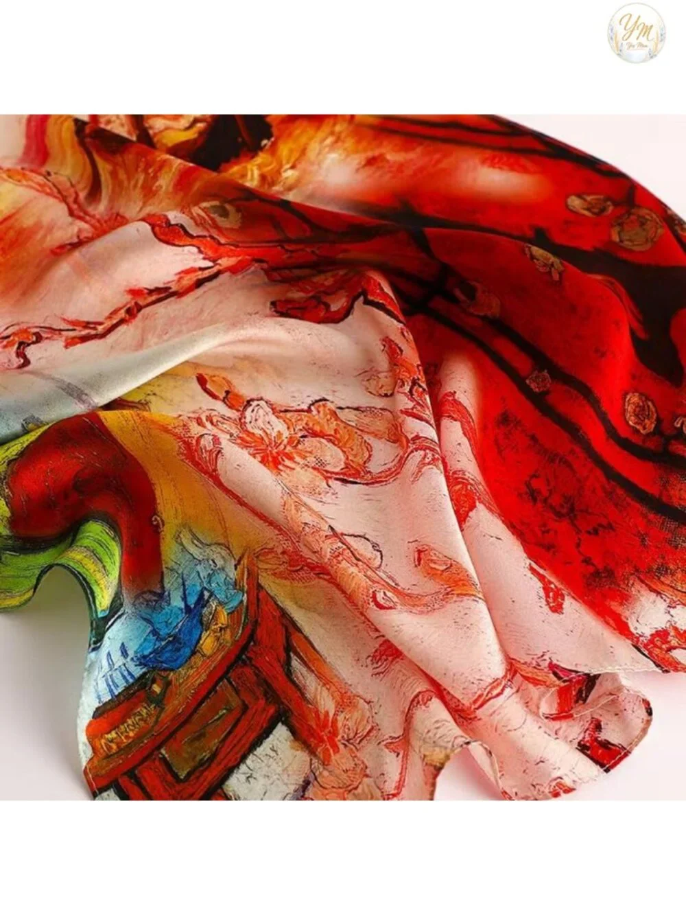 100% Silk Long Scarf Women Large Oblong Shawls Gift Wrapped Luxury